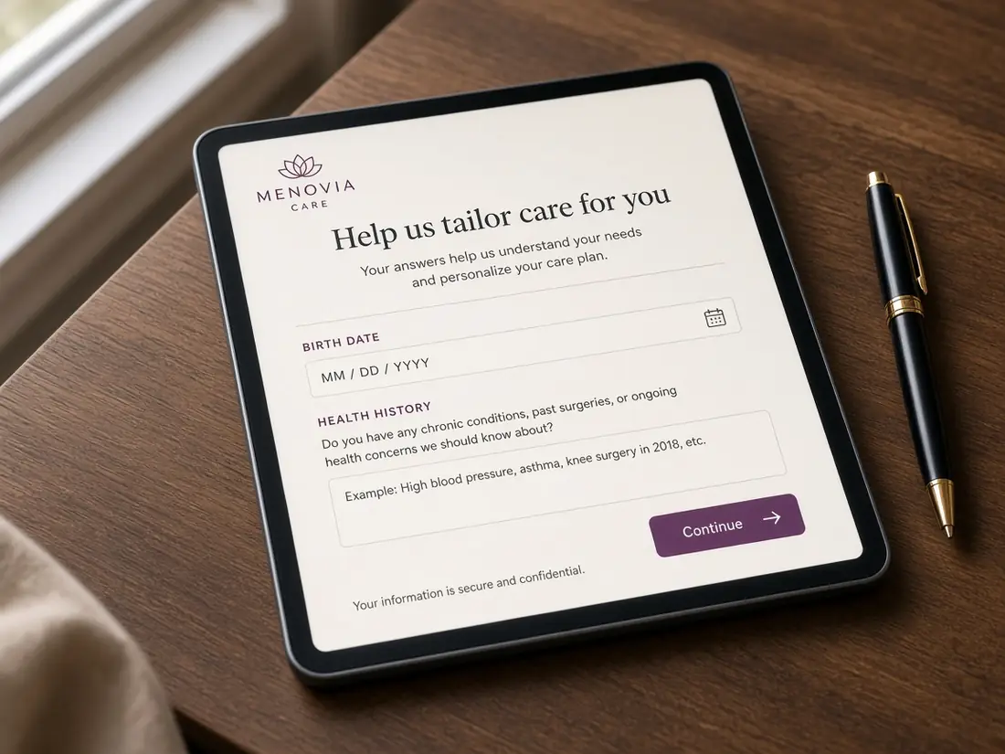 Secure medical intake on tablet